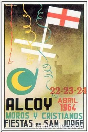 Carteles feria: Cartel fiestas Moros y Cristianos Alcoi 1964
