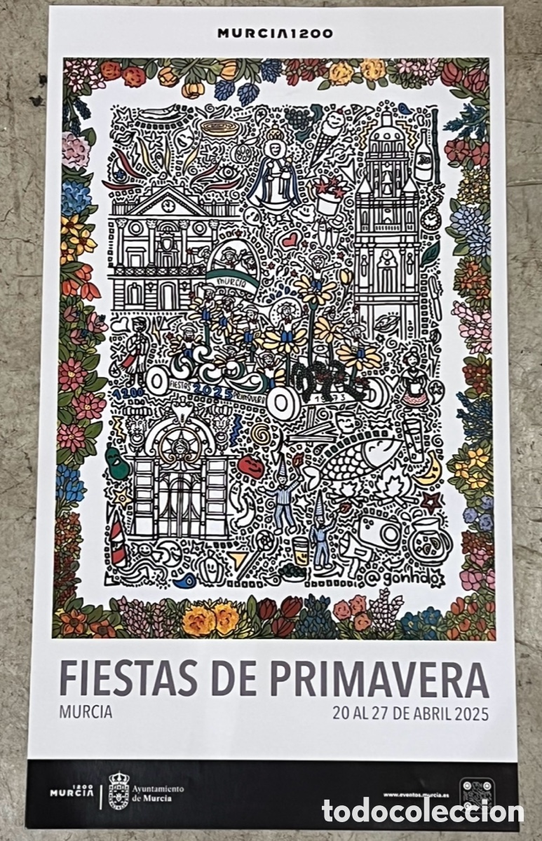 Carteles feria: Cartel. Fiestas de Primavera. Murcia. Gonhdo. 2025.