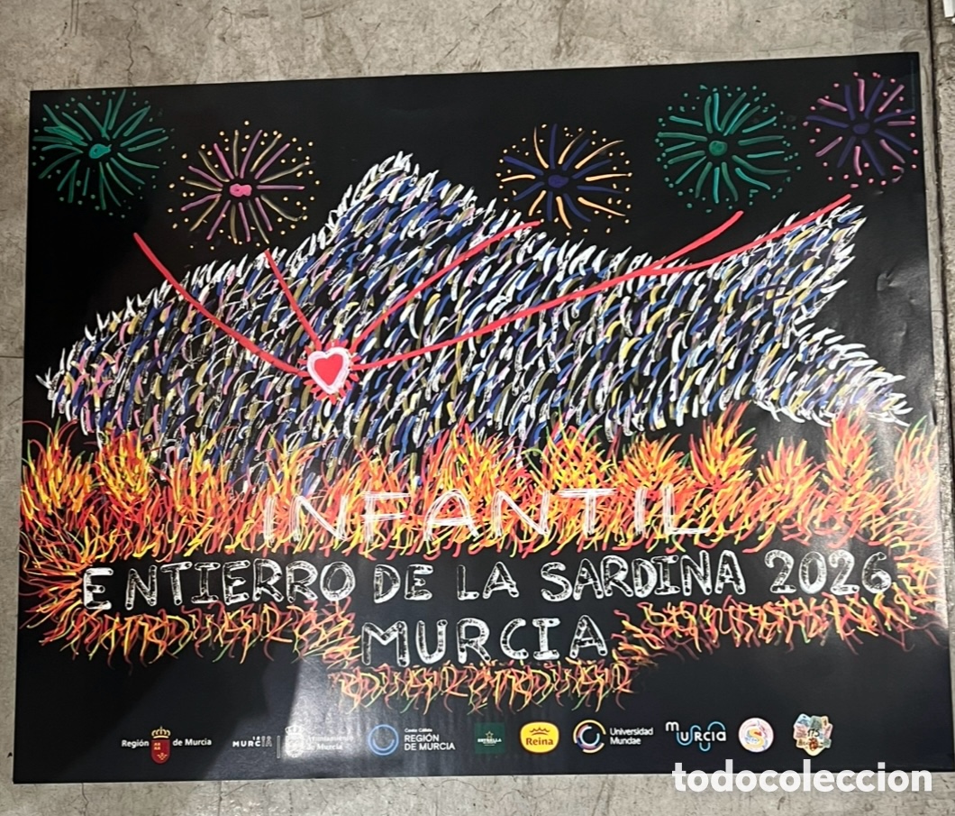 Carteles feria: Cartel. Entierro de la Sardina Infantil. Murcia. Nora Castro. 2026.
