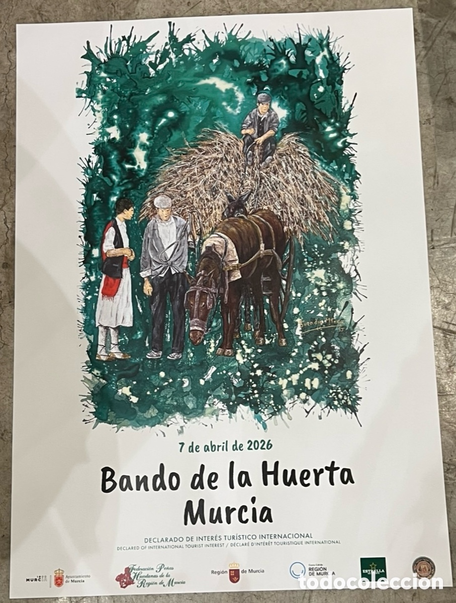Carteles feria: Cartel. Bando de la Huerta. Murcia. Buendia Mart&iacute;nez. 2026.