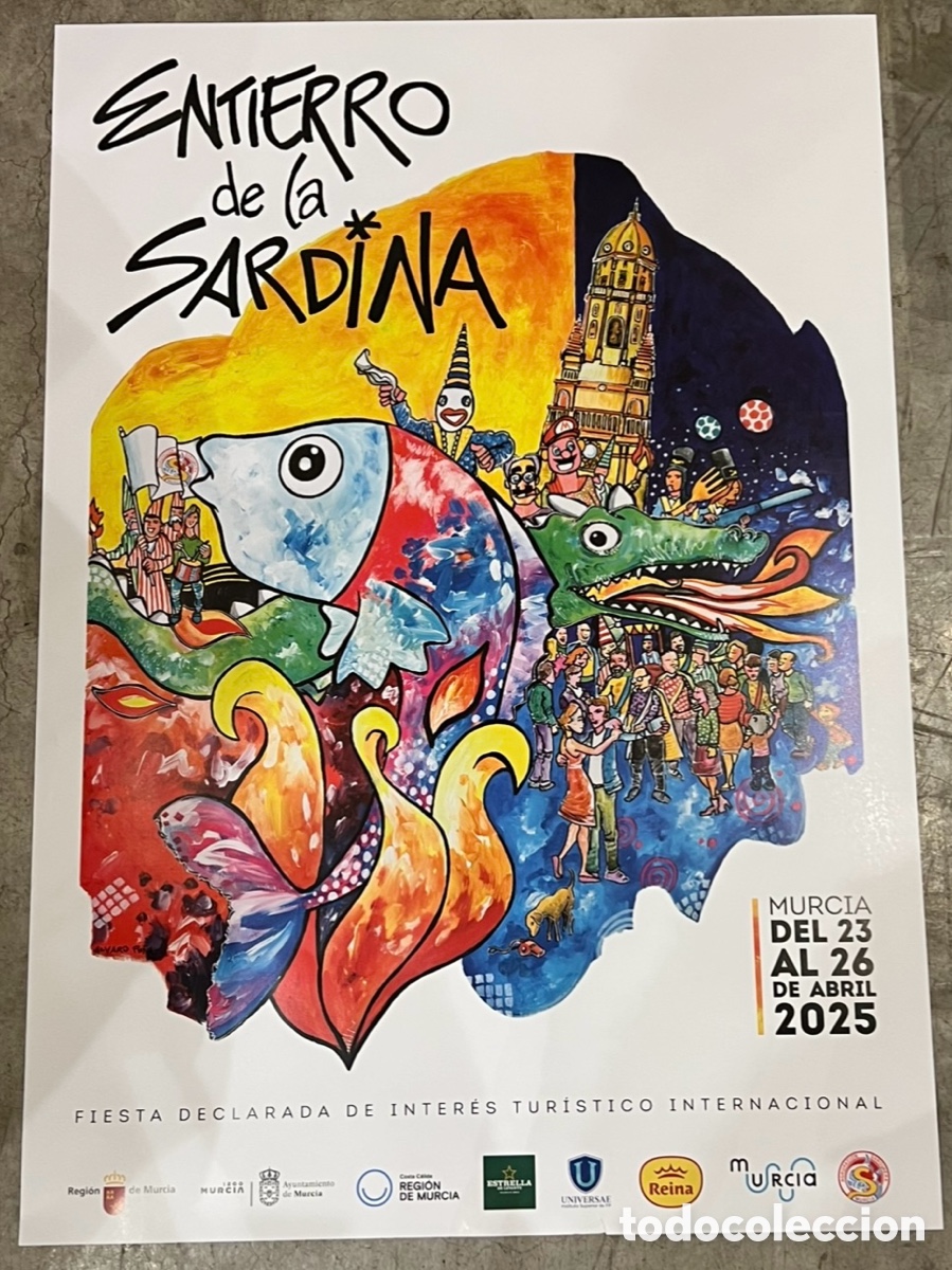 Carteles feria: Cartel. Entierro de la Sardina. Murcia. Arturo Pe&ntilde;a. 2025.