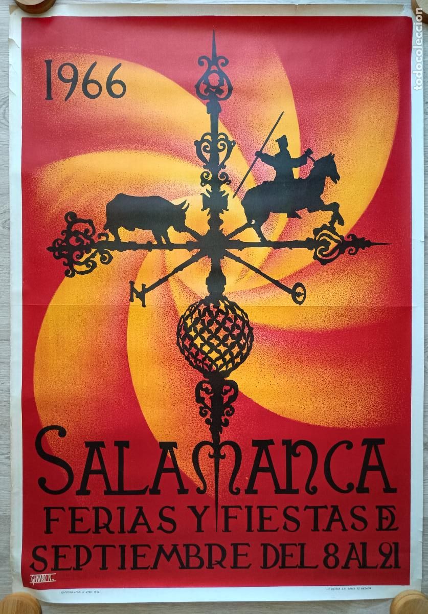 Affiches Foire: CARTEL FERIAS Y FIESTAS SALAMANCA 1966 GENARO N CFE30