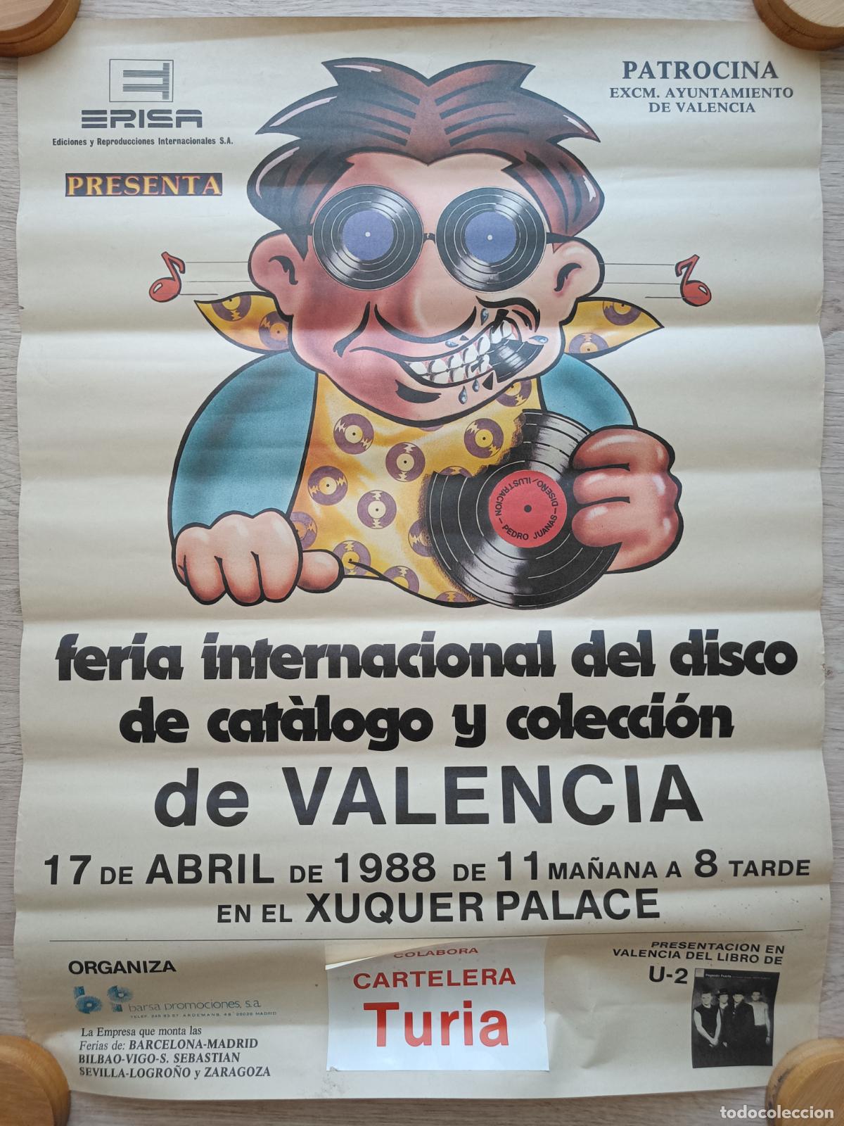 Carteles feria: CARTEL FERIAS INTERNACIONAL DEL DISCO DE CATALOGO Y COLECCION VALENCIA 1988 CFE36