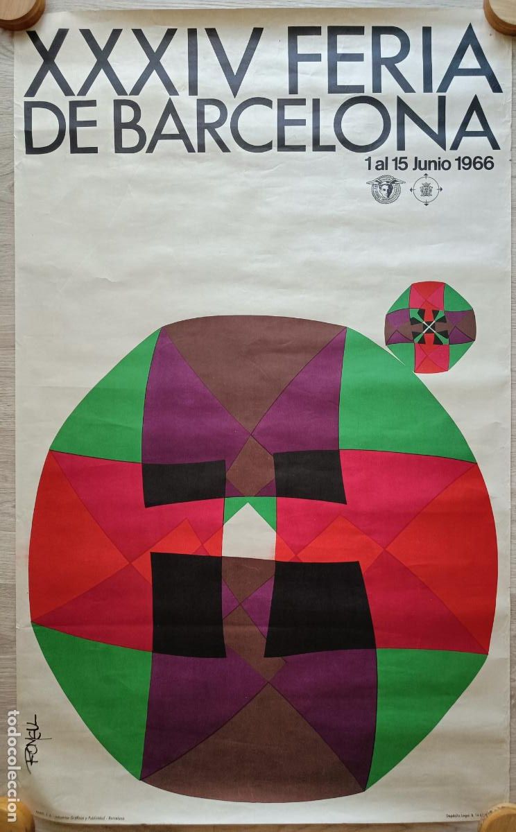 Carteles feria: CARTEL XXXIV FERIA DE BARCELONA 1966 ROMEU CFE44