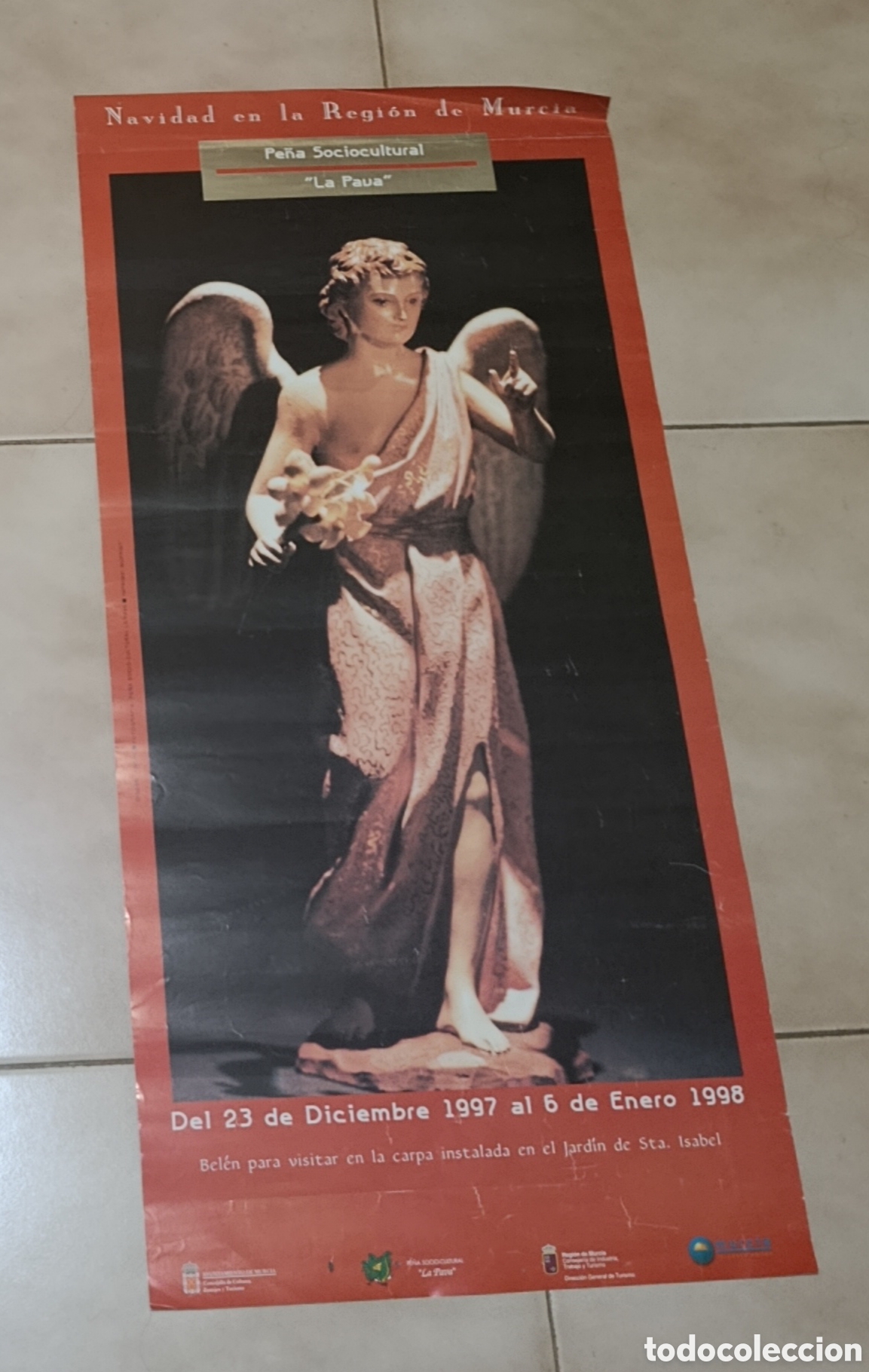 Carteles feria: NAVIDAD MURCIA Poster bel&eacute;n de la pava a&ntilde;o 1997 &aacute;ngel anunciaci&oacute;n