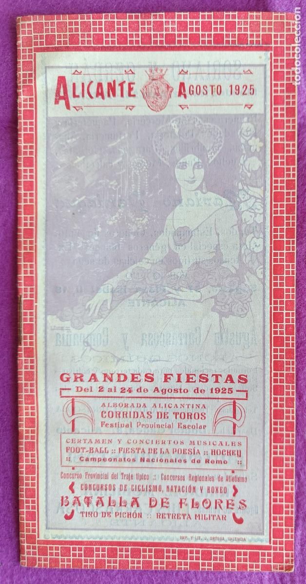 Carteles feria: LIBRO LIBRITO PROGRAMA OFICIAL ALICANTE 1925 FERIA Y FIESTAS LV91