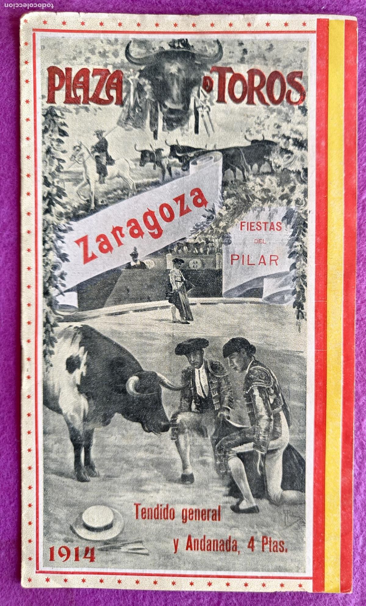 Carteles feria: LIBRO LIBRITO PROGRAMA OFICIAL ZARAGOZA 1914 FIESTAS DEL PILAR FERIA Y FIESTAS LV92
