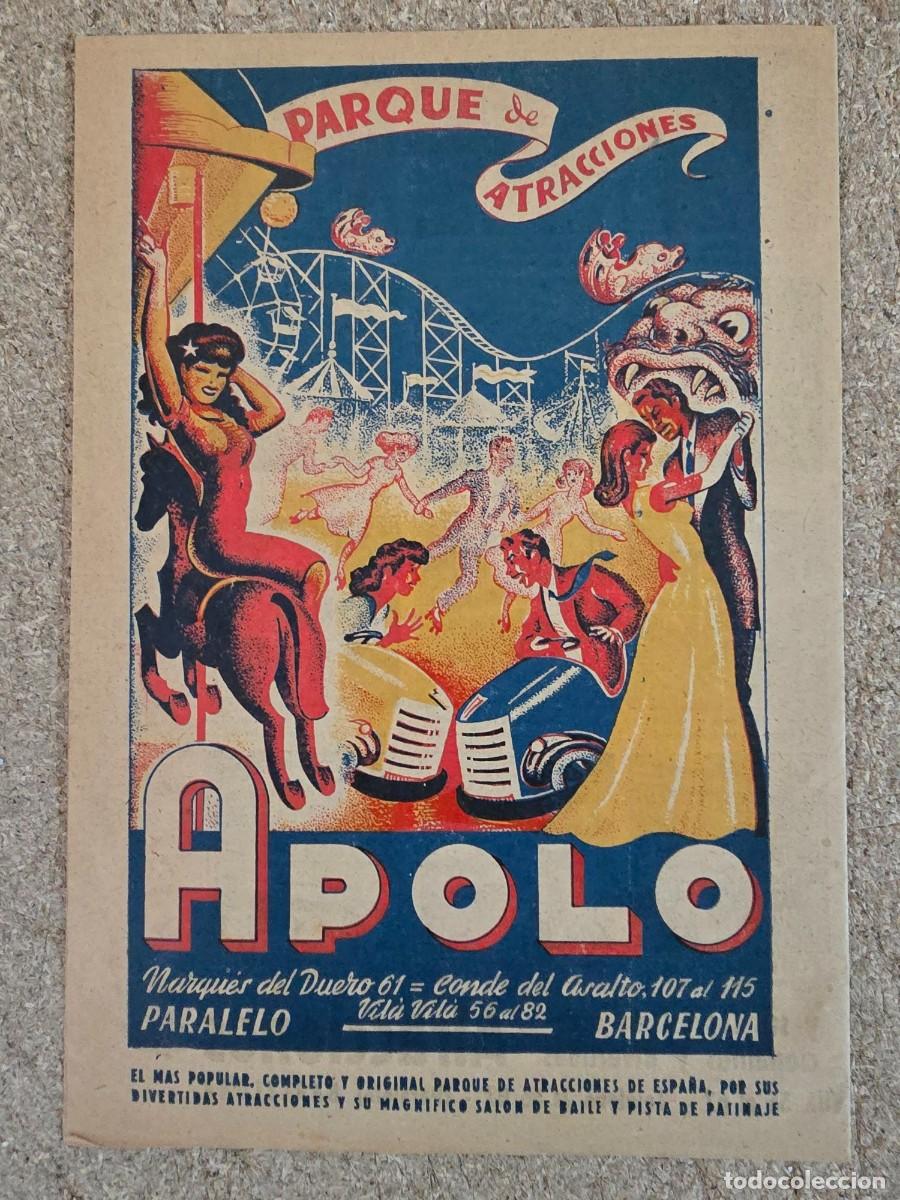 Carteles feria: Programa Parque de Atracciones Apolo.Paralelo.Barcelona