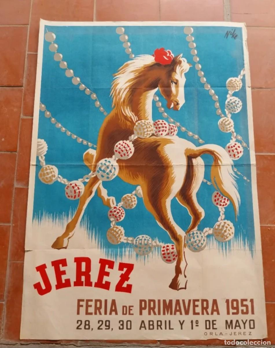 Carteles feria: Cartel fiestas Jerez 1951