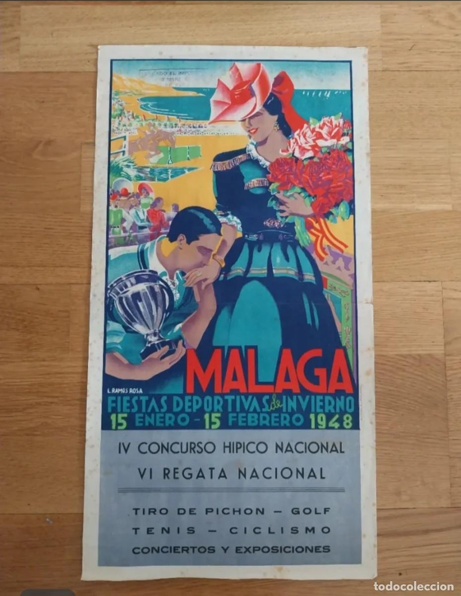Carteles feria: Cartel fiestas de invierno M&aacute;laga 1948