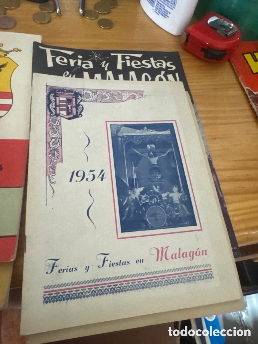 Carteles feria: Festejos de Malagon, 1954 Feria de fiestas