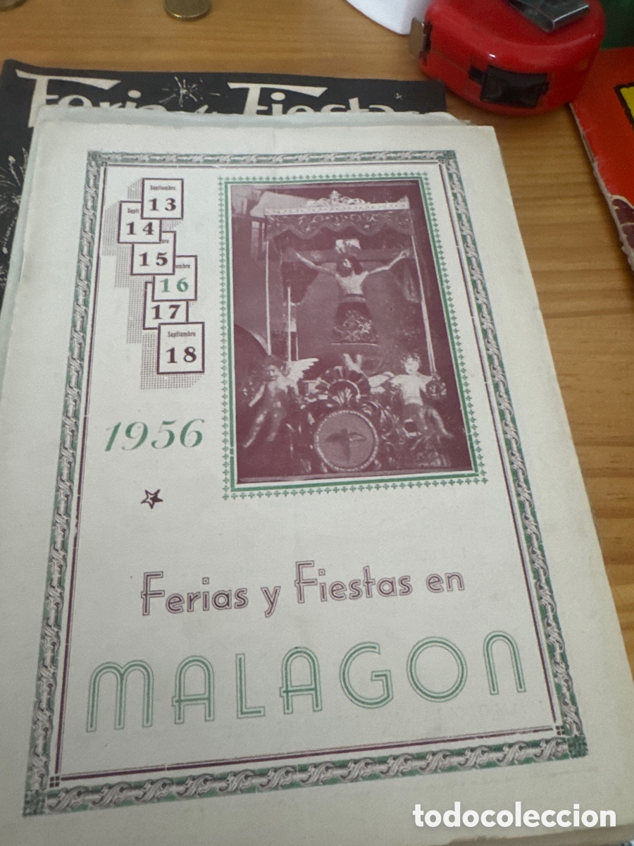 Carteles feria: Festejos de ferias y fiestas Malagon, 1956