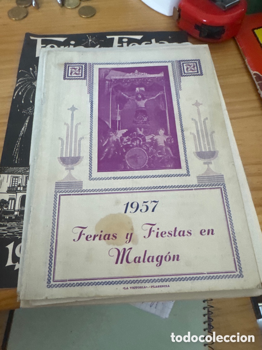 Carteles feria: Festejos de ferias y fiestas Malagon, 1957