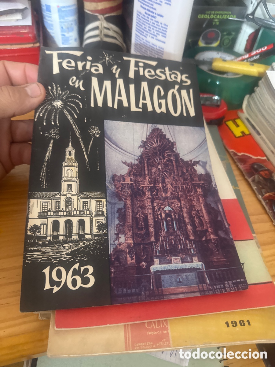 Carteles feria: Programa de ferias y fiestas Malagon, 1963