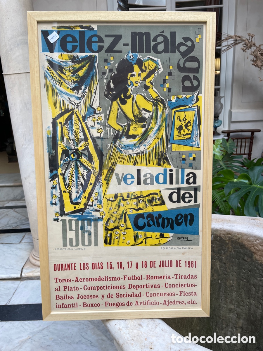 Carteles feria: Cartel Veladilla del Carmen a&ntilde;o 1961