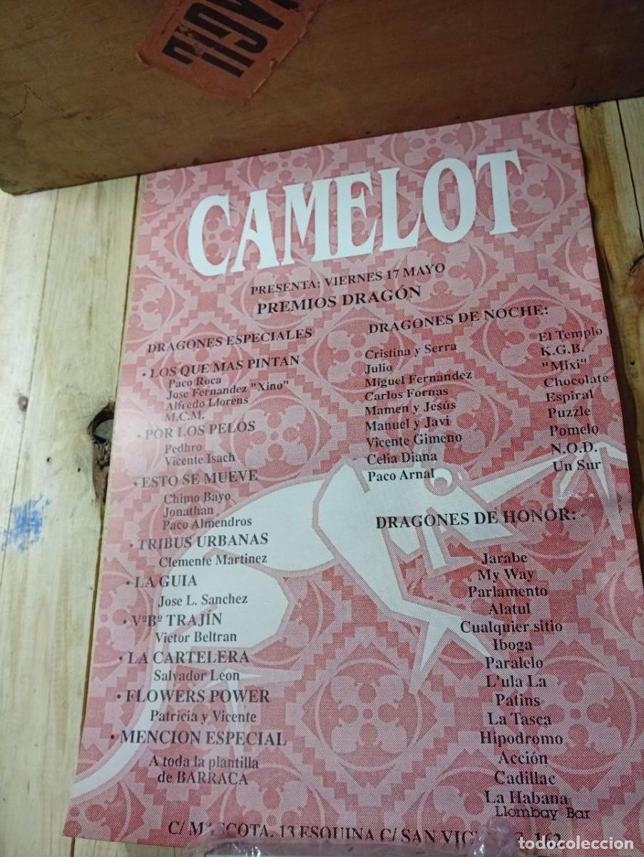 Carteles feria: Cartel Discoteca CAMELOT (Santa Pola) - Premios Drag&oacute;n - Ruta del Bakalao/ Chimo Bayo a&ntilde;os 90