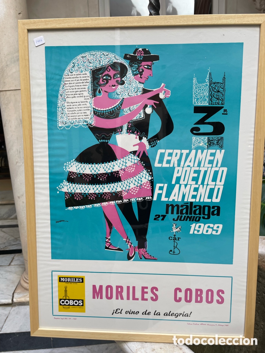 Fair Posters: Cartel Certamen Po&eacute;tico Flamenco M&aacute;laga 1969