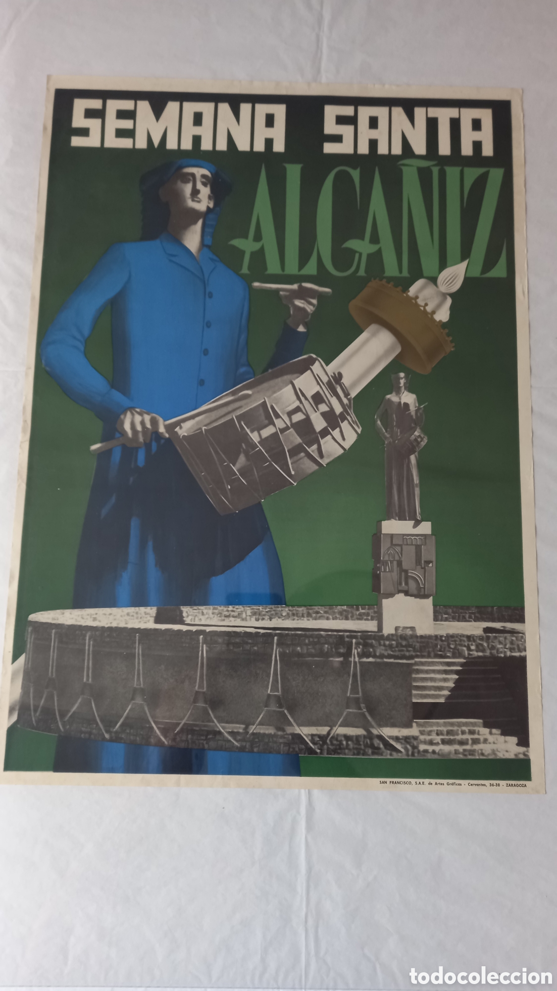 Carteles feria: Cartel Semana Santa Alca&ntilde;iz. 50 x 35 ctms