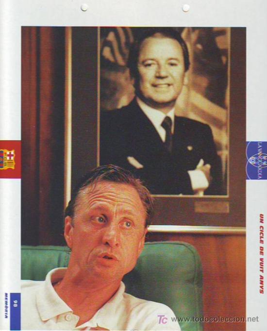 Coleccionismo deportivo: BAR&Ccedil;A : l&aacute;mina de JOHAN CRUYFF - Foto 1
