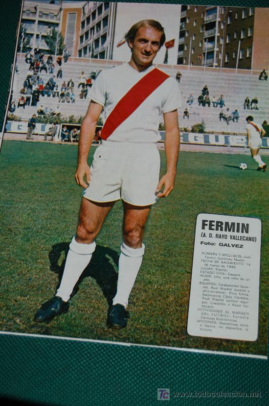 Coleccionismo deportivo: RAYO VALLECANO. P&oacute;ster de FERM&Iacute;N. 1975 - Foto 1