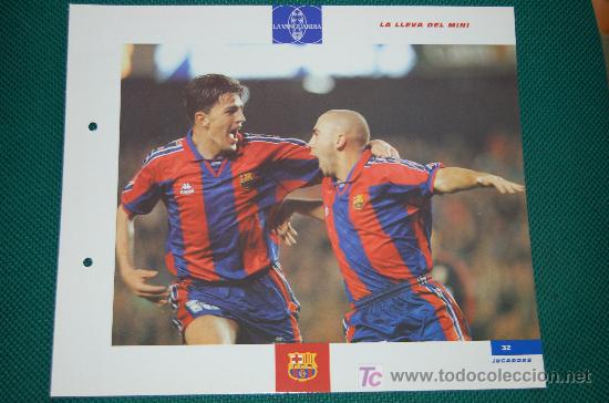 Coleccionismo deportivo: BAR&Ccedil;A : L&aacute;mina de OSCAR GARC&Iacute;A e IVAN DE LA PE&Ntilde;A - Foto 1