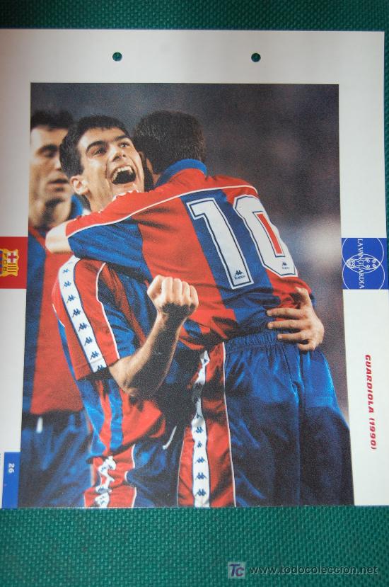 Coleccionismo deportivo: BAR&Ccedil;A : L&aacute;mina de PEP GUARDIOLA - Foto 1