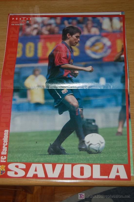 Coleccionismo deportivo: BAR&Ccedil;A : p&oacute;ster de SAVIOLA - Foto 1