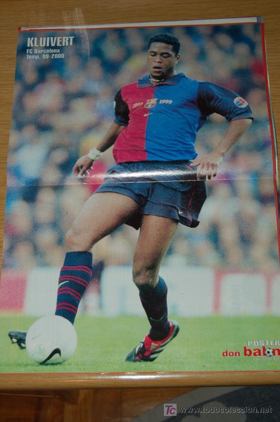 Coleccionismo deportivo: BAR&Ccedil;A : p&oacute;ster de KLUIVERT - Foto 1