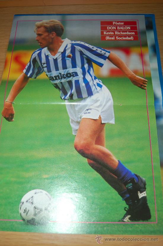Collectionnisme sportif: REAL SOCIEDAD : p&oacute;ster de RICHARDSON. Temporada 93-94