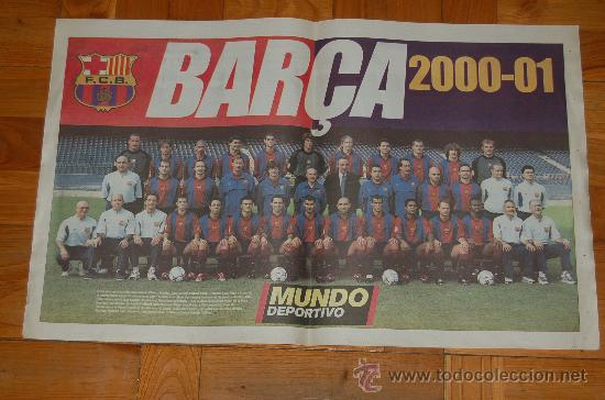 Coleccionismo deportivo: BAR&Ccedil;A : P&oacute;ster de la temporada 2000-01 - Foto 1