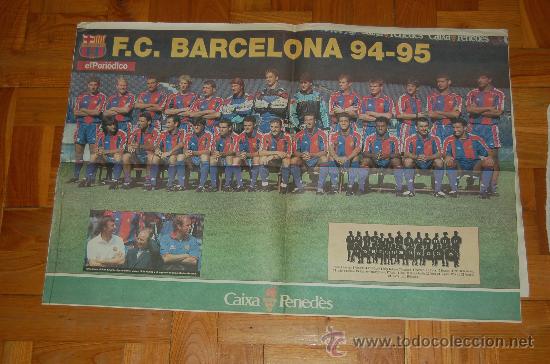 Coleccionismo deportivo: BAR&Ccedil;A : P&oacute;ster de la temporada 94-95 - Foto 1