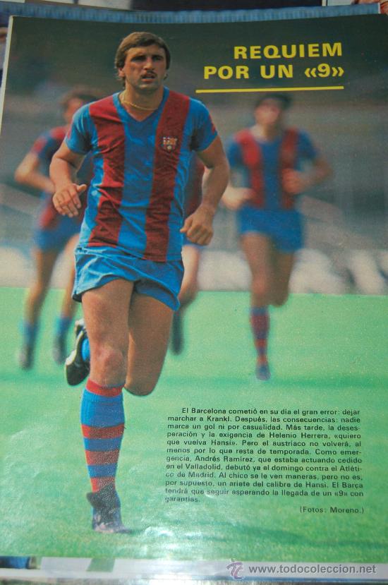 Coleccionismo deportivo: BAR&Ccedil;A : Minip&oacute;ster de HANSI KRANKL. 1978 - Foto 1