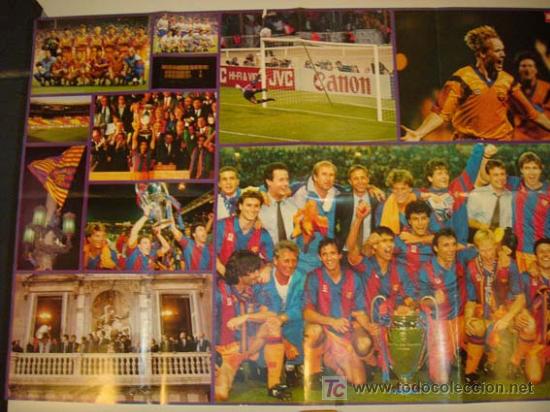 Coleccionismo deportivo: gran poster copa de europa con san doria nuevo esto si que era un equipo