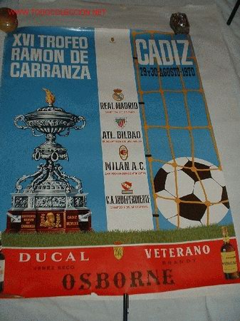 Collectionnisme sportif: XVI Trofeo Carranza.1970.Cadiz