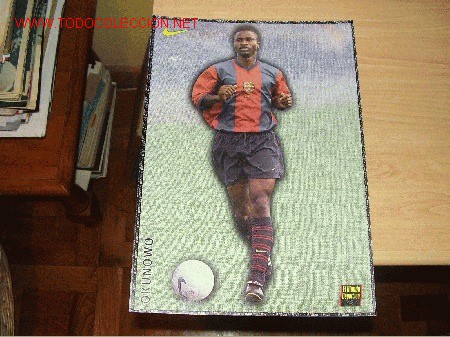 Coleccionismo deportivo: BAR&Ccedil;A: L&Aacute;MINA DE OKUNOWO. 1998 - Foto 1