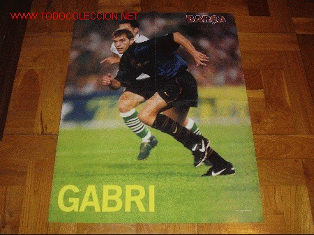 Coleccionismo deportivo: BAR&Ccedil;A: P&Oacute;STER DE GABRI. 1999 - Foto 1