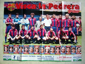 Coleccionismo deportivo: VISCA LA PEDRERA - POSTER BAR&Ccedil;A - Foto 1