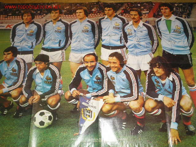 Sammelleidenschaft Sport: POSTER SELECCION FUTBOL DE FRANCIA. A&Ntilde;OS 80. FRANCE FUTBOL