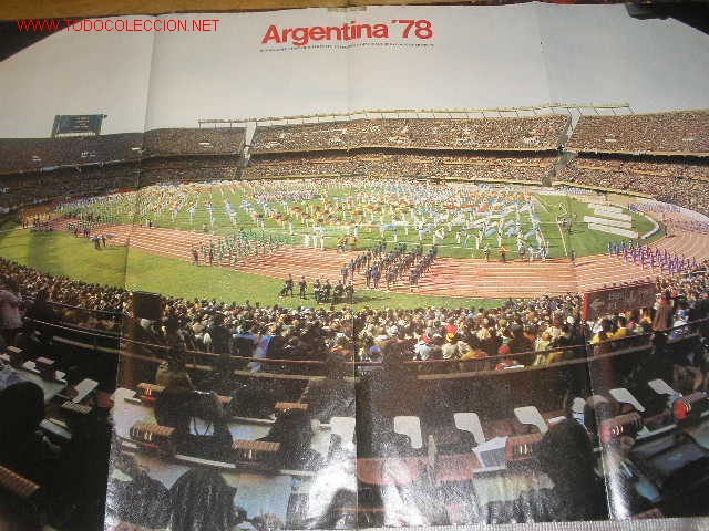 Coleccionismo deportivo: Mundial 78 Argentina. Poster del estadio de River. Ceremonia inaugural
