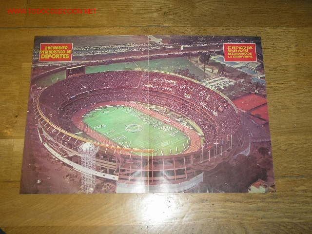 Collezionismo sportivo: Mundial 78 Argentina. Poster del estadio de River. Ceremonia inaugural