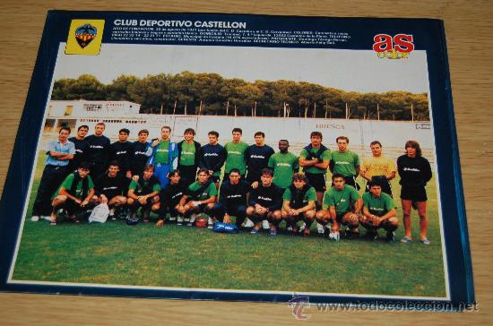 Colecionismo desportivo: CD. CASTELL&Oacute;N : Minip&oacute;ster de la temporada 90-91
