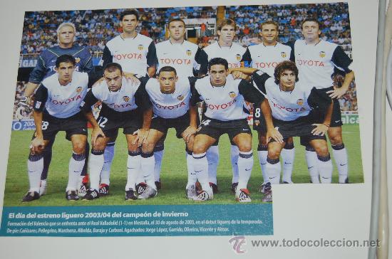 Valencia C Recorte De La Temporada 03 04 Comprar Carteles De Futbol Antiguos En Todocoleccion