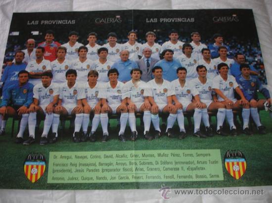 Coleccionismo deportivo: POSTER VALENCIA 87 - 88 - Foto 1
