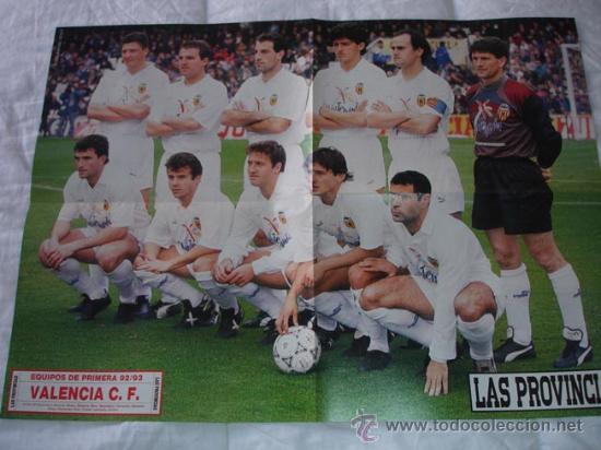 Coleccionismo deportivo: POSTER VALENCIA 92 - 93 - Foto 1