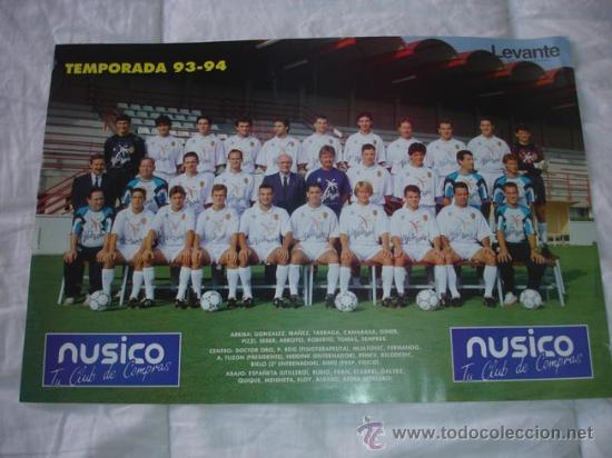 Coleccionismo deportivo: POSTER VALENCIA  93 - 94 - Foto 1