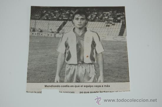 Coleccionismo deportivo: RCD. ESPA&Ntilde;OL : Recorte de MENDIONDO. 1989 - Foto 1