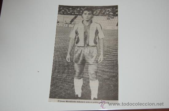 Coleccionismo deportivo: RCD. ESPA&Ntilde;OL : Recorte de MENDIONDO. 1988 - Foto 1