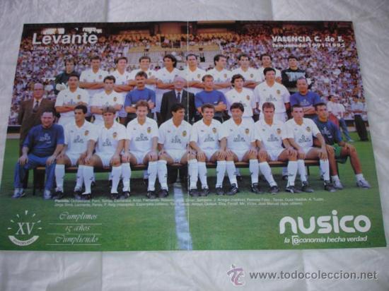 Coleccionismo deportivo: POSTER VALENCIA 91-92 - Foto 1