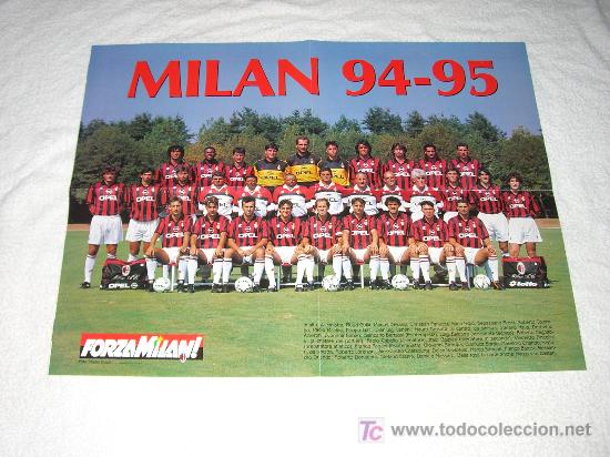 poster milan plantilla 94/95 (revista forza mi - Acquista Manifesti e poster  di calcio antichi su todocoleccion
