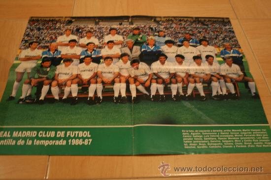 Sammelleidenschaft Sport: POSTER OFICIAL R. MADRID TEMPORADA 86-87